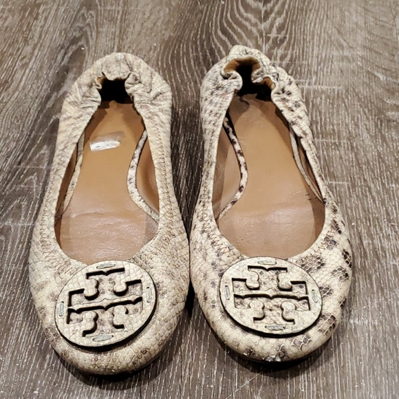 Tory Burch Shoes - Tory Burch Reva snake print flats size 9.5
